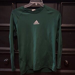 Adidas Men's Forest Green Long Sleeve Compression Tee